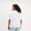 T-shirt avec manches courtes droit coton blanc femme grande taille