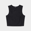 Débardeur cropped détail épaule Liberto noir femme