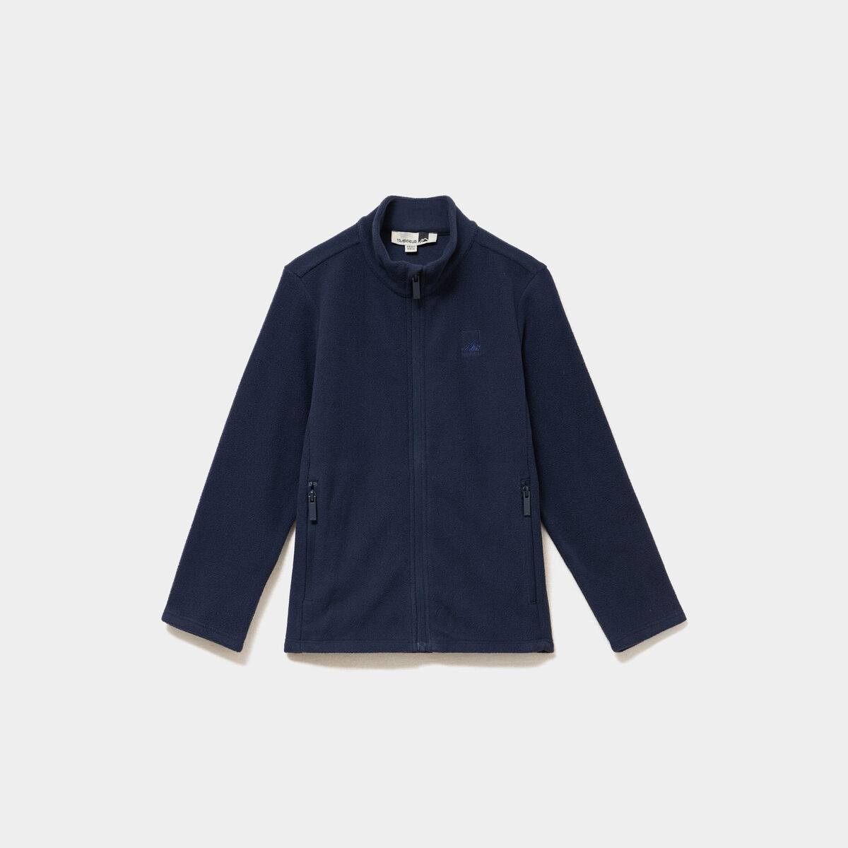 Gilet polaire zipp&eacute; manches longues bleu marine mixte
