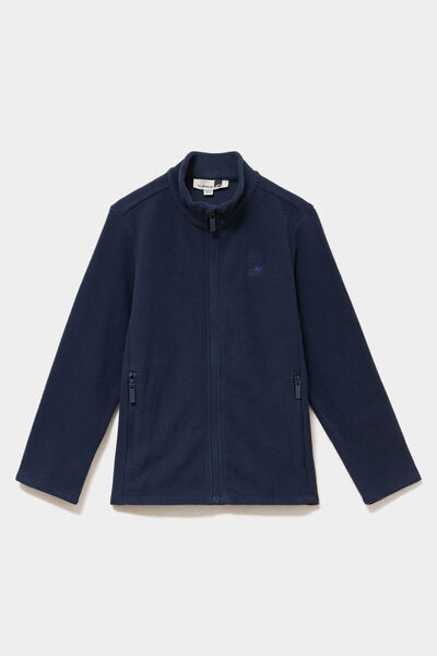 Gilet polaire zipp&eacute; manches longues bleu marine mixte