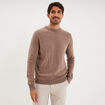 Pull col rond manches longues gris homme
