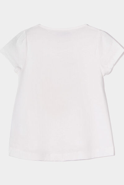 Ensemble pyjama short 2 pièces coton blanc fille