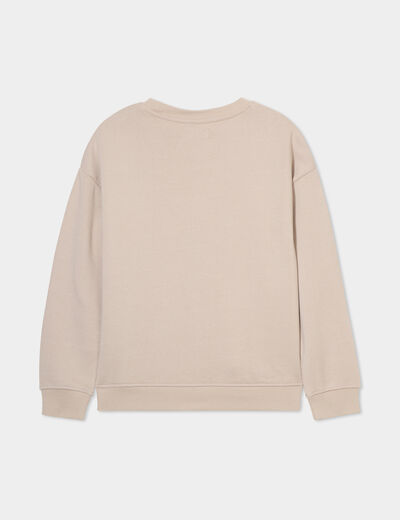 Sweat oversize manches longues col rond gris foncé garçon