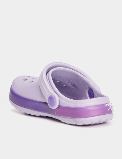 Sabots de plage Reine des neiges mauve fille