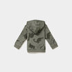 Sweat zipp&eacute; &agrave; capuche coton vert kaki b&eacute;b&eacute; gar&ccedil;on