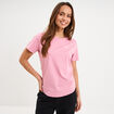 T-shirt manches courtes coton Champion rose femme