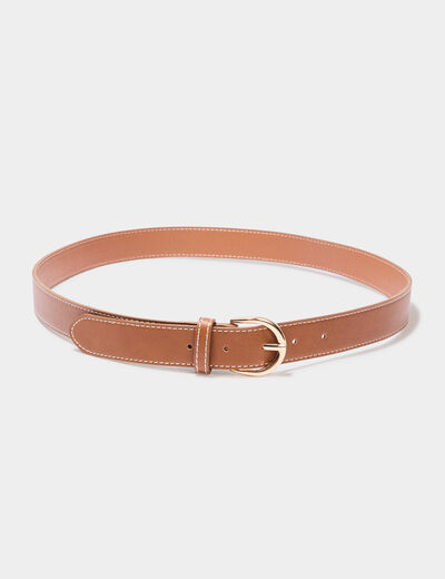 Ceinture marron cognac femme