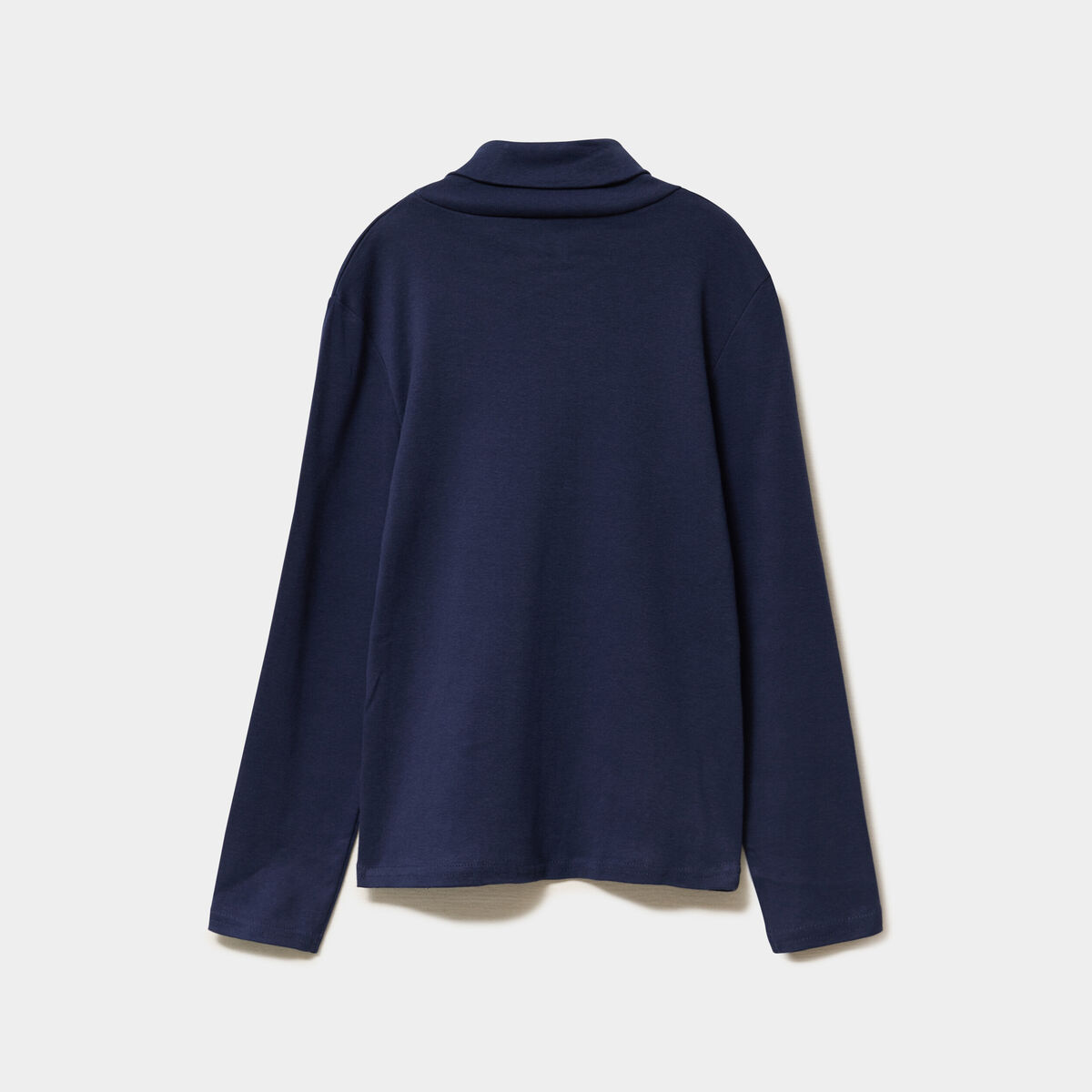 Lot 2 t-shirts col roulé coton bleu marine garçon | La Halle