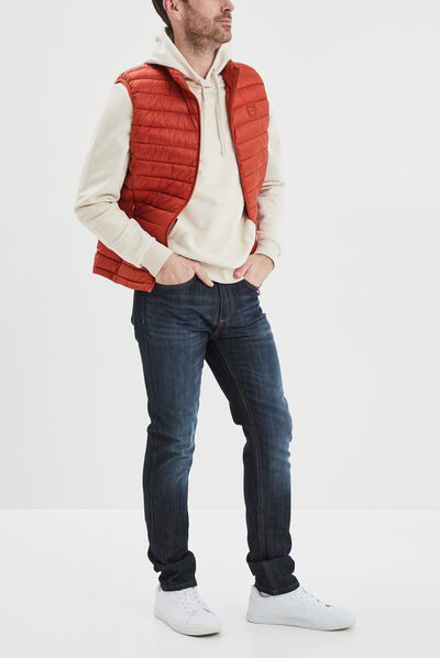 Jeans straight effet délavé denim stone homme