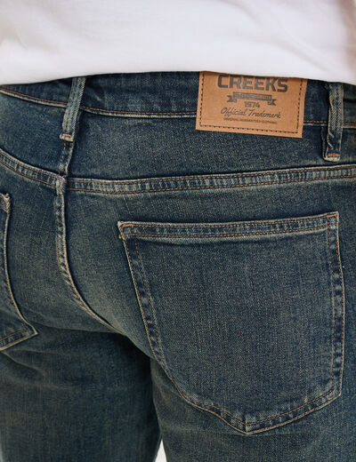 Jeans regular 5 poches denim dirty homme