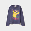 T-shirt manches longues Pokémon Pikachu gris foncé fille