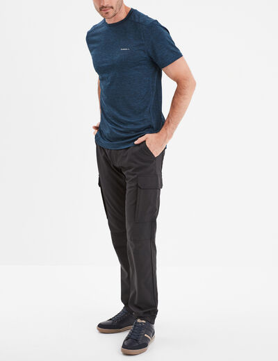 T-shirt technique outdoor léger Trappeur bleu pétrole homme