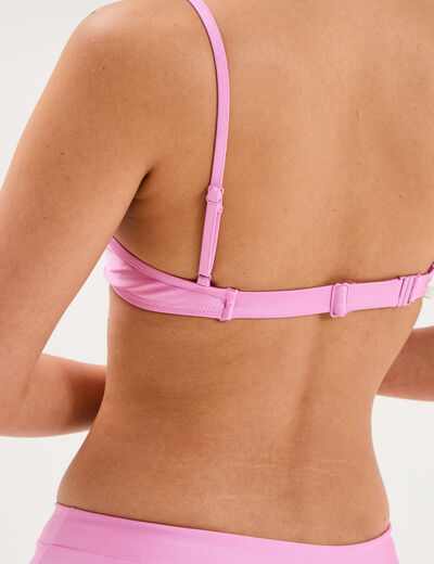Haut de maillot de bain push up armatur&eacute; rose clair femme