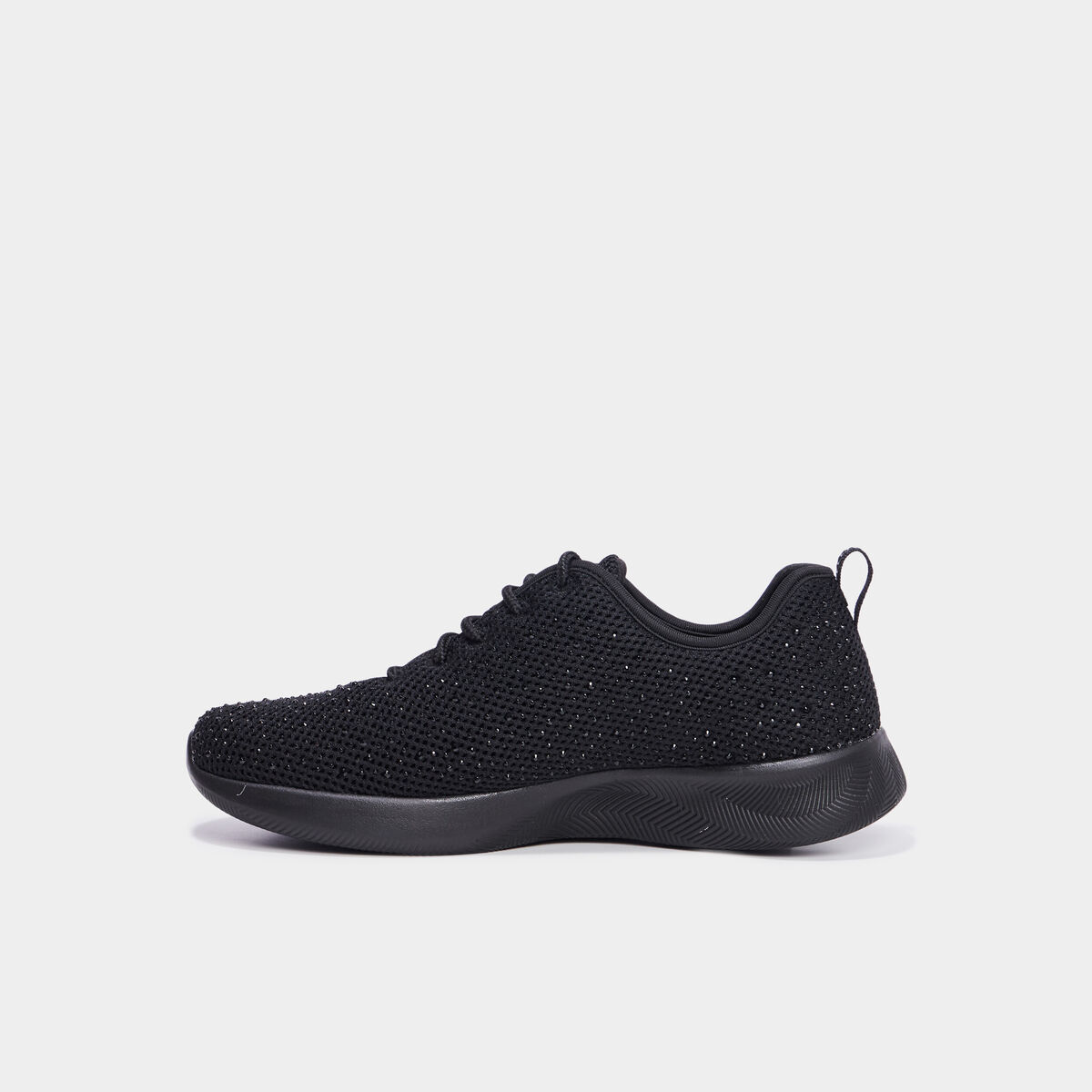 Baskets running à strass Skechers noir femme