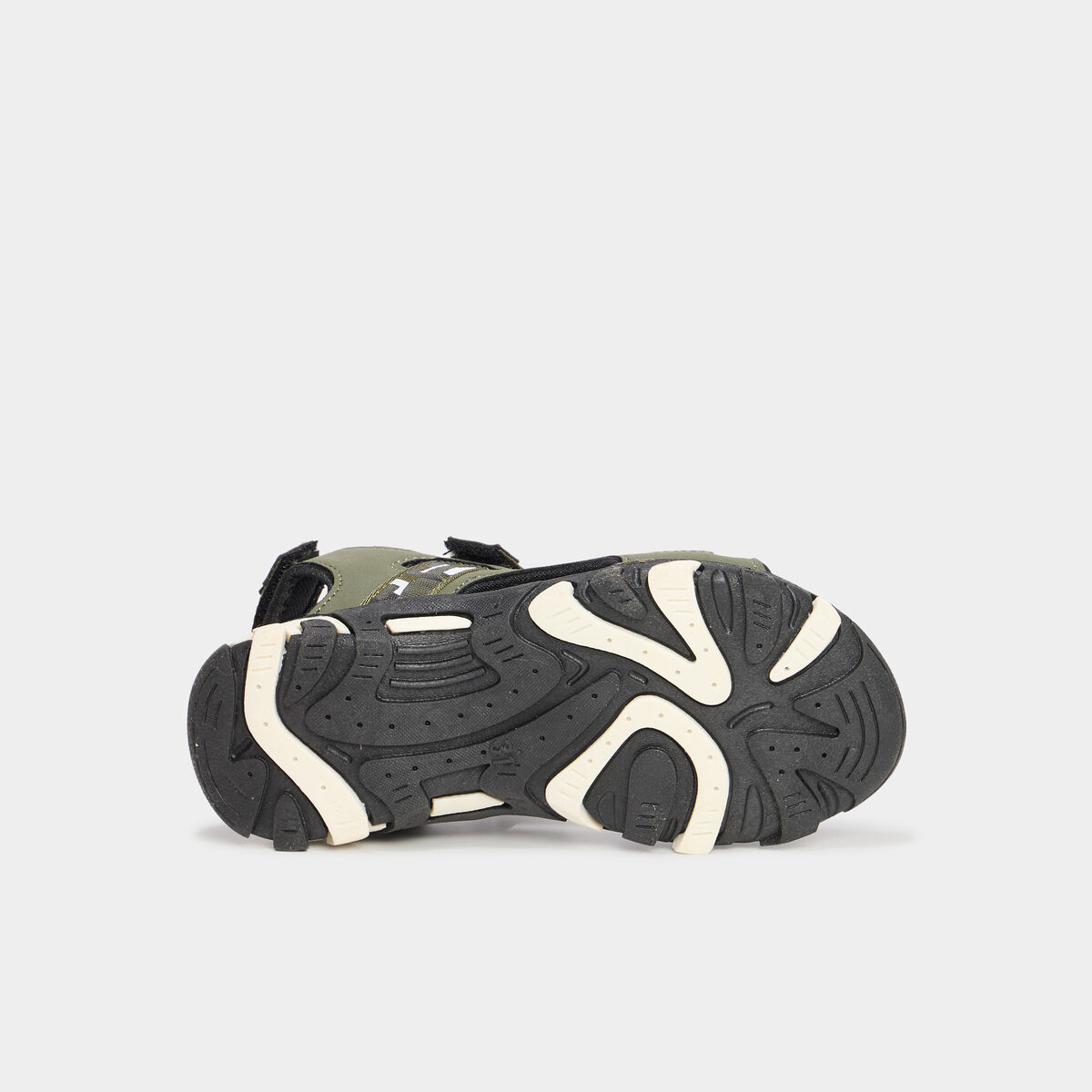 Sandales avec scratchs vert kaki gar&ccedil;on