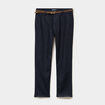 Jean chino droit avec ceinture denim brut femme