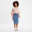 Pull col rond manches longues vieux rose femme