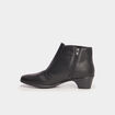 Boots talons fermeture zippée cuir noir femme