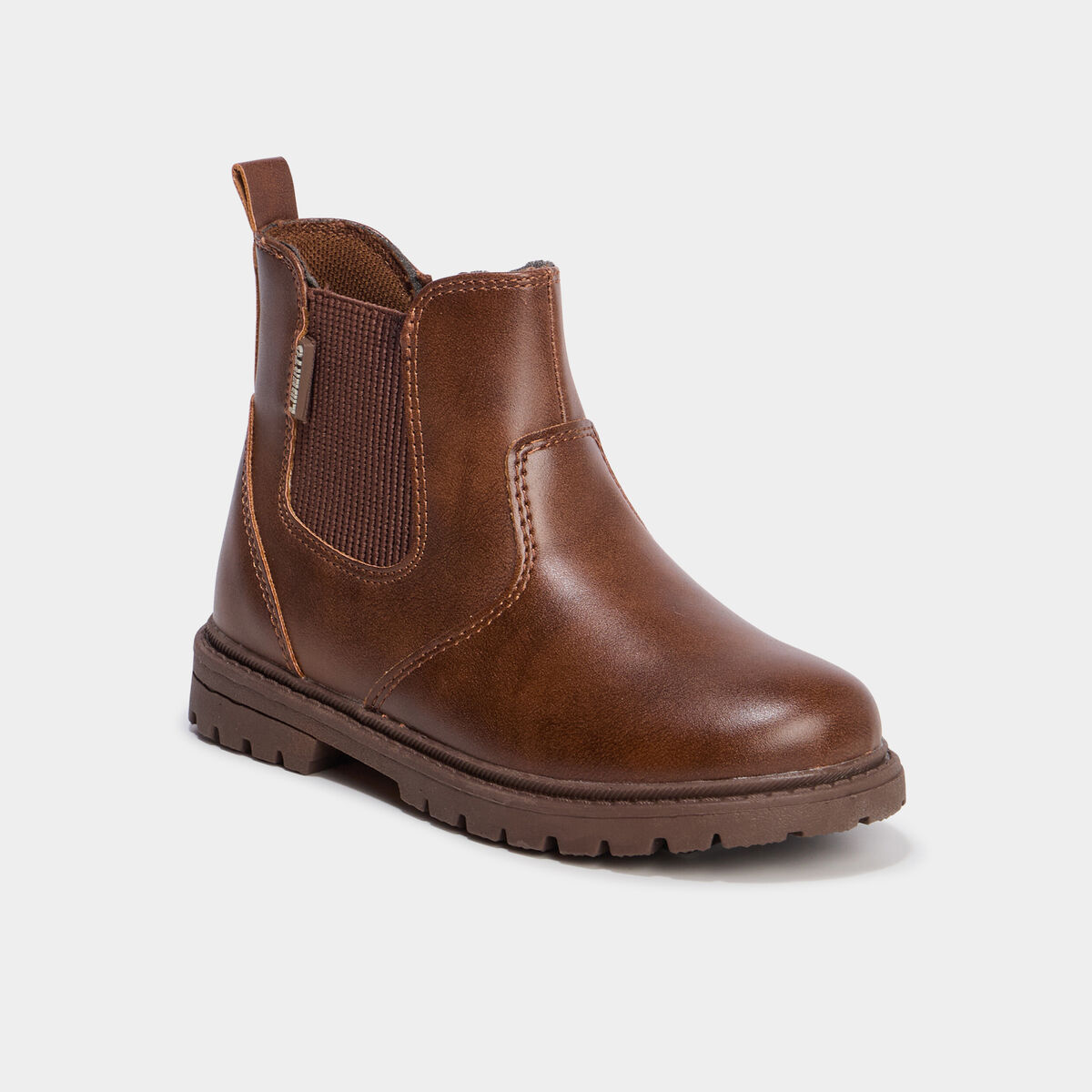 Boots crant&eacute;es marron gar&ccedil;on