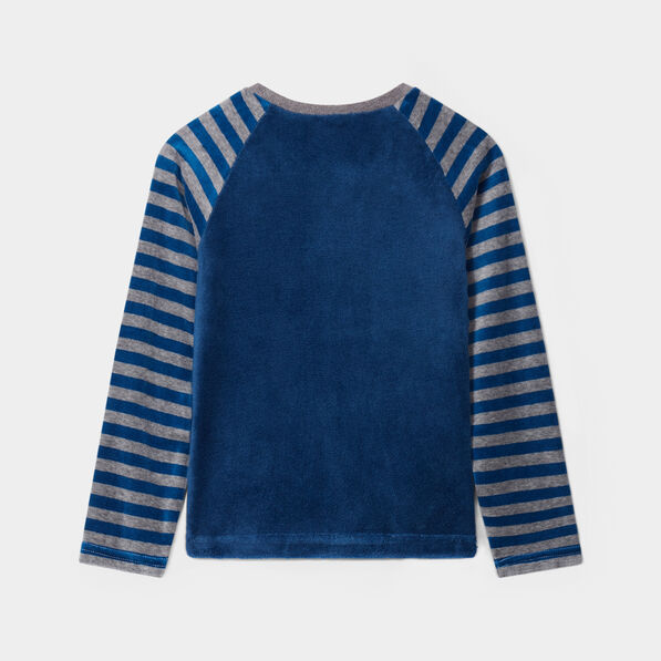 Ensemble pyjama pantalon pilou bleu marine garçon