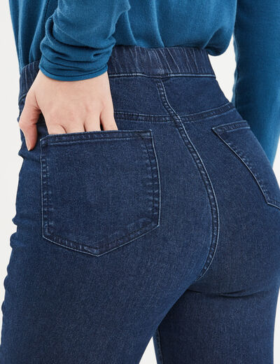 Jegging taille haute denim brut femme