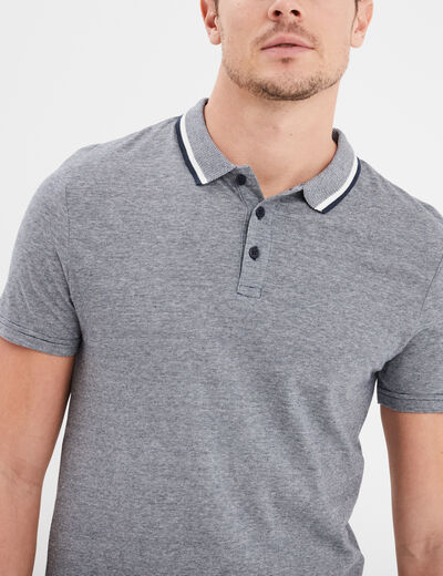 Polo manches courtes coton Creeks bleu marine homme