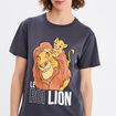 T-shirt manches courtes Le Roi lion noir femme
