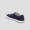 Tennis en toile &agrave; lacets bleu marine homme