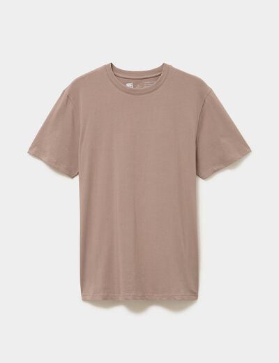 T-shirt slim stretch manches courtes gris homme