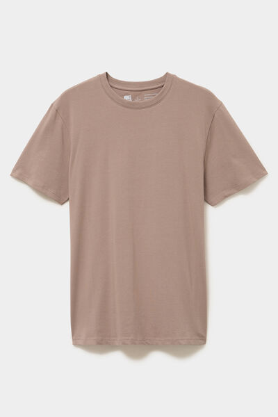 T-shirt slim stretch manches courtes gris homme