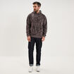 Sweat hoodie &agrave; capuche molleton taupe homme
