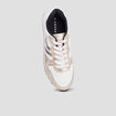 Baskets bi-matière à lacets Creeks blanc femme