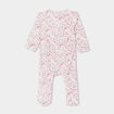 Dors-bien manches longues boutonné vieux rose bébé fille
