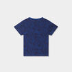 T-shirt col rond manches courtes coton bleu marine bébé garçon