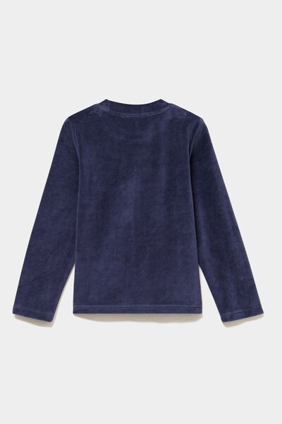 Ensemble pyjama pantalon et t-shirt bleu marine gar&ccedil;on