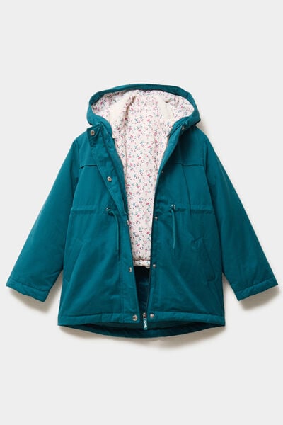 Parka 3-en-1 imperm&eacute;able fourr&eacute;e vert fonc&eacute; fille