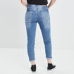 Jeans mom taille haute denim double stone femme