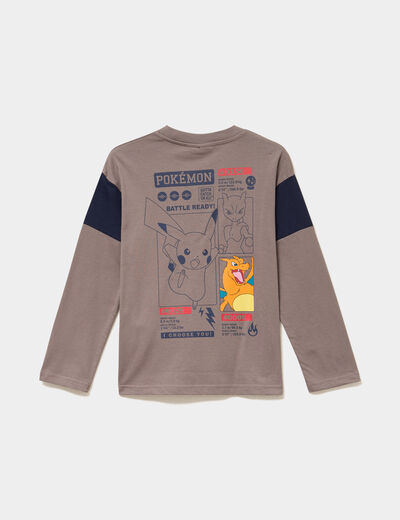 T-shirt manches longues coton Pok&eacute;mon sable gar&ccedil;on