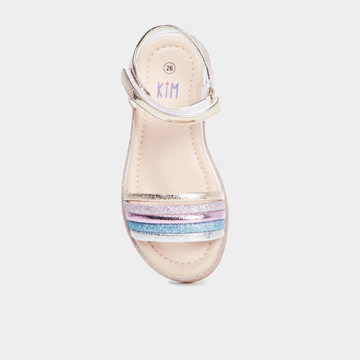 Sandales brides à scratchs multicolore fille