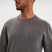 Pull col rond manches longues gris homme