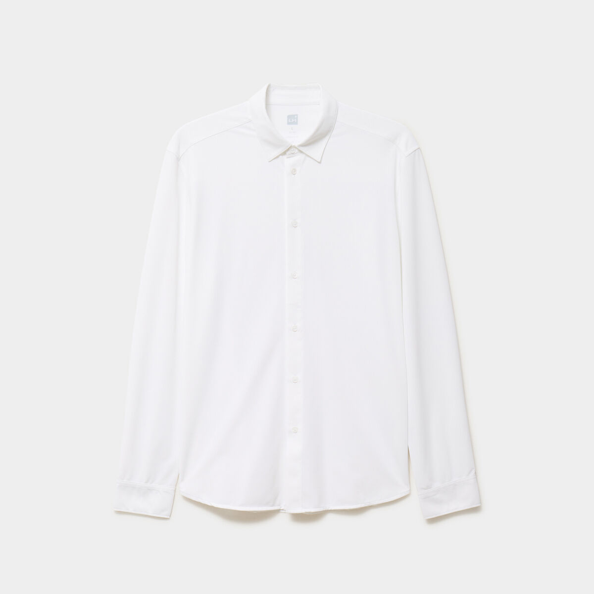 Chemise manches longues stretch blanc homme