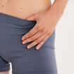 Short cycliste taille &eacute;lastiqu&eacute;e bleu gris femme