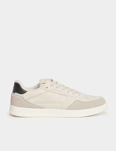 Tennis basses &agrave; lacets gris homme