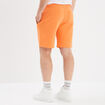 Short jogging molletonné droit orange corail homme