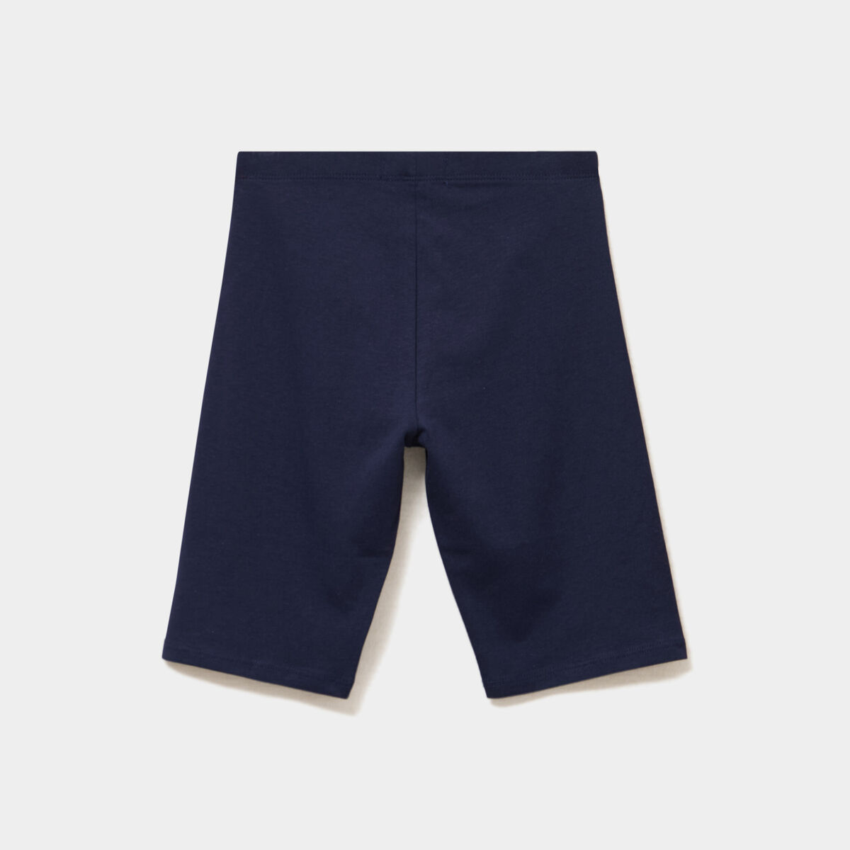 Short cycliste coton taille &eacute;lastiqu&eacute;e bleu marine fille