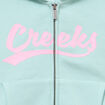 Sweat zipp&eacute; &agrave; capuche vert pastel fille