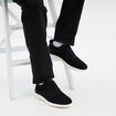 Derbies &agrave; lacets effet tricot noir homme