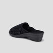Chaussons mules compens&eacute;s noir femme