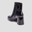 Bottines plateformes vernies &agrave; talons noir femme