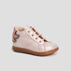 Bottillons en cuir rose bébé fille